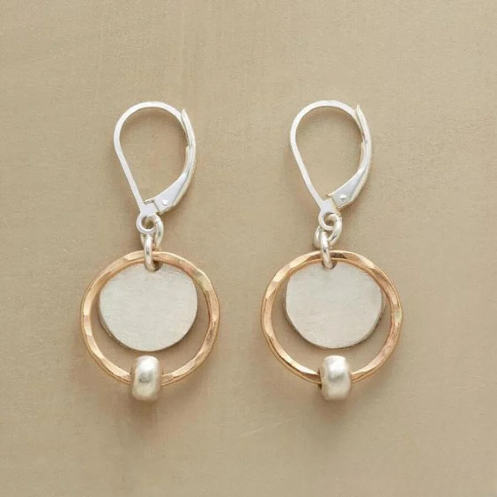 Vintage Pearl Earrings with Gold and Silver Plating